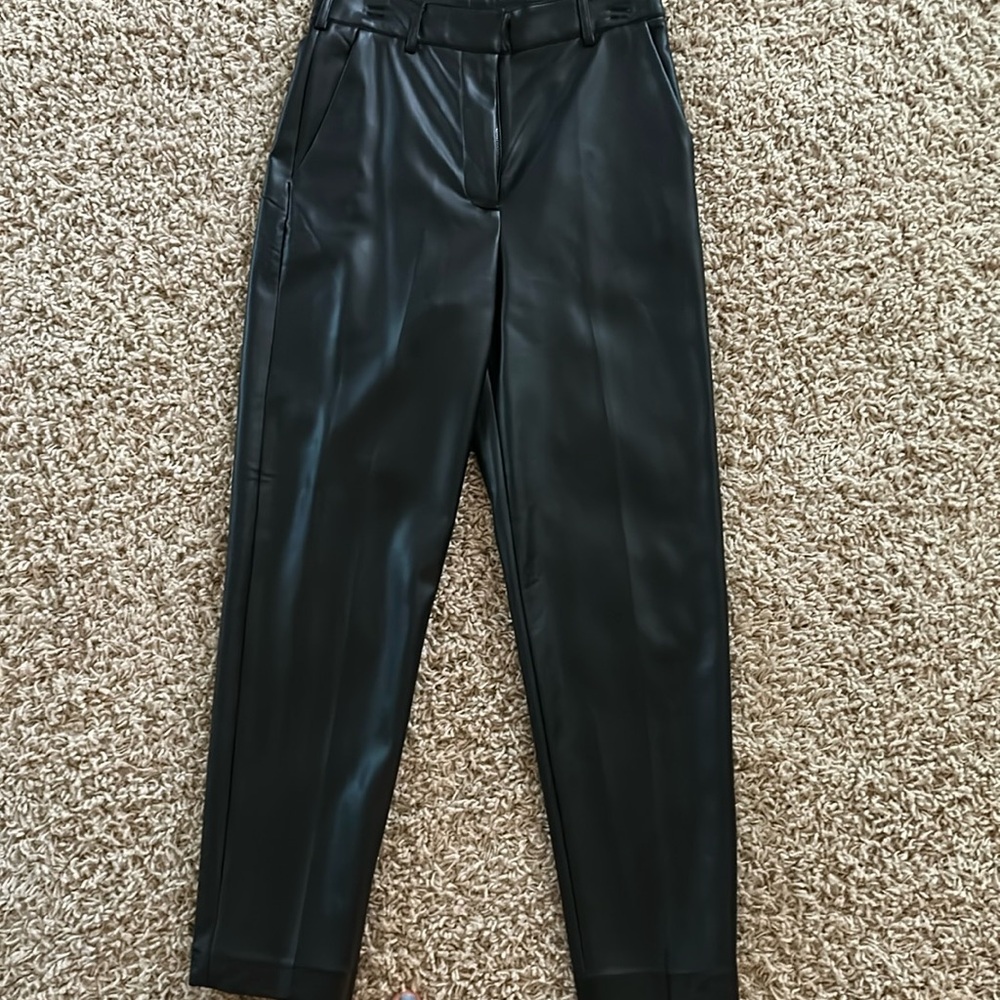 Black leather pants